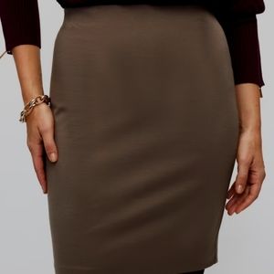 Dark brown pencil skirt 🍂